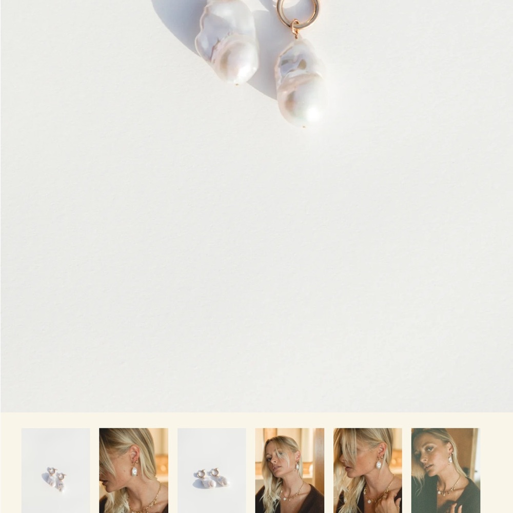 Baroque pearl earrings - Picture 3 of 4